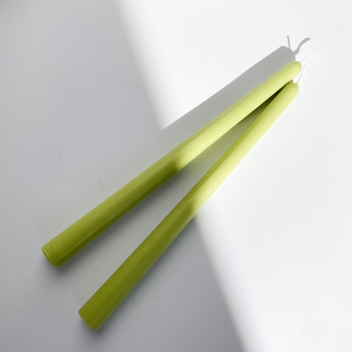 Lime Taper Dinner Candlesticks