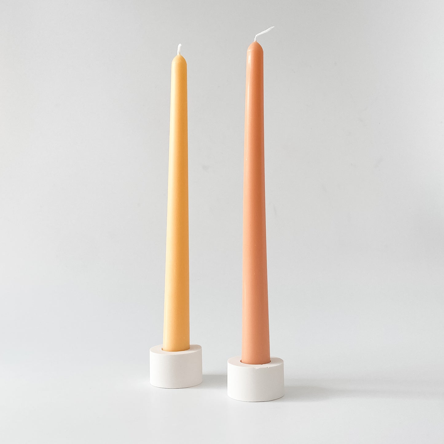 Papaya Orange Taper Dinner Candlesticks