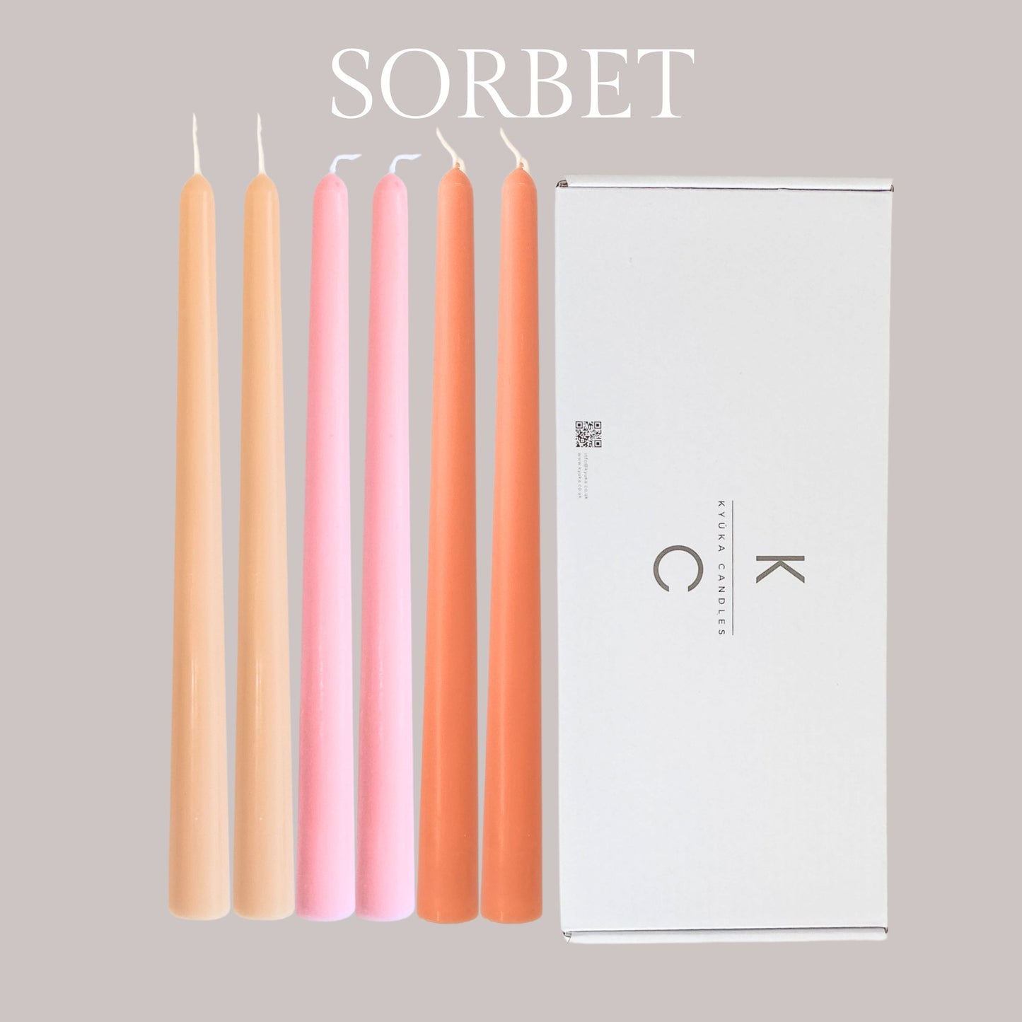 Sorbet Mixed Box Tapered Dinner Candles